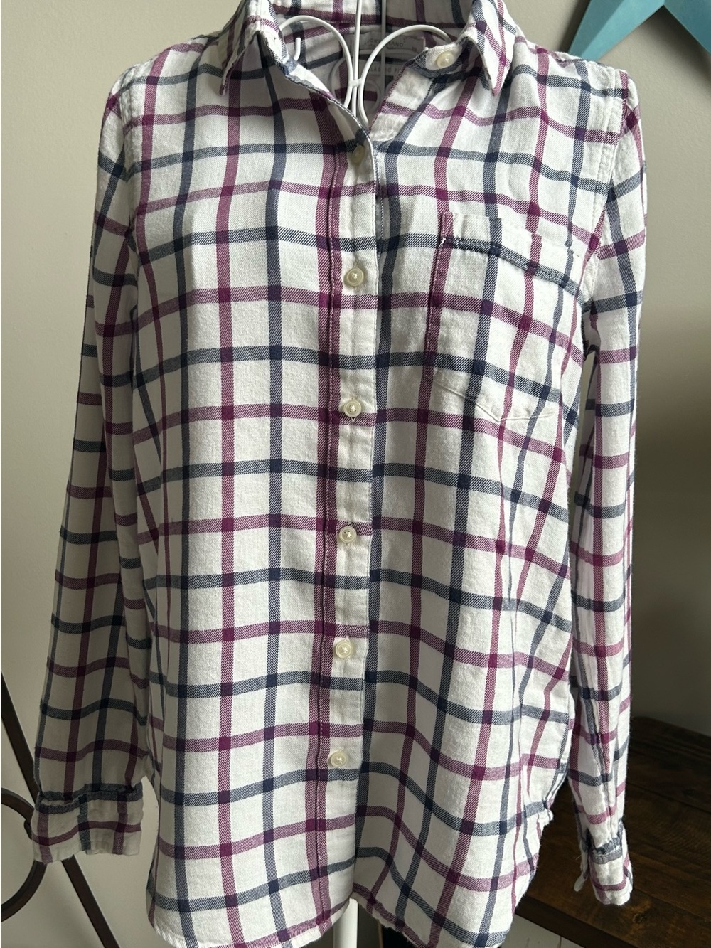 Lucky Brand Classic Fit Plaid Flannel Button Down Shirt XS